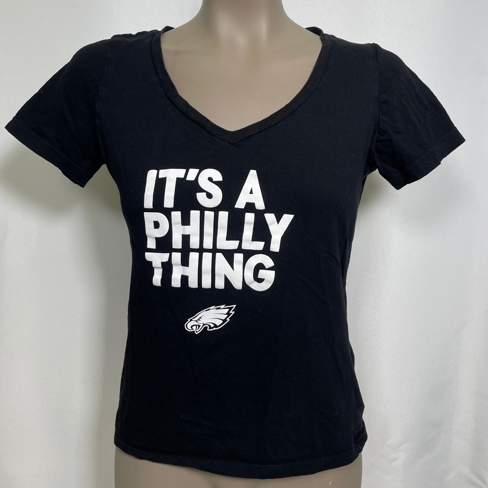 Philadelphia Eagles NFL It's A Philly Thing New Era Black T-Shirt Women's MEDIUM